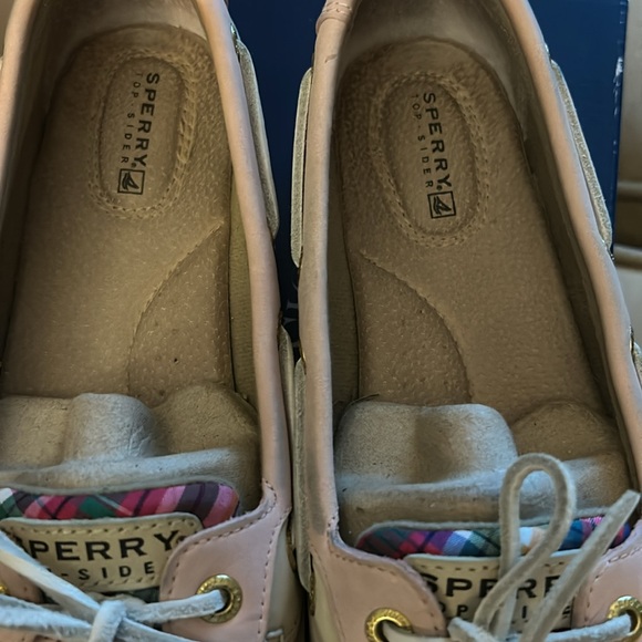 Size 7 1/2 Angelfish Light Rose/Plaid Sperry Slip On Loafer - Picture 7 of 9